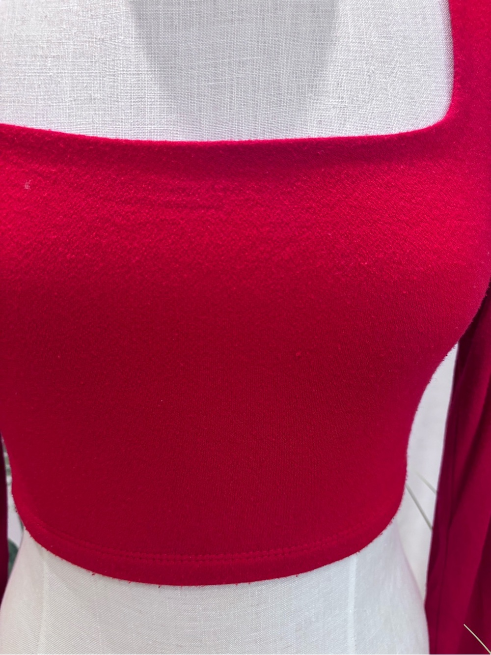 Women’s Square Neck Red Sweater
